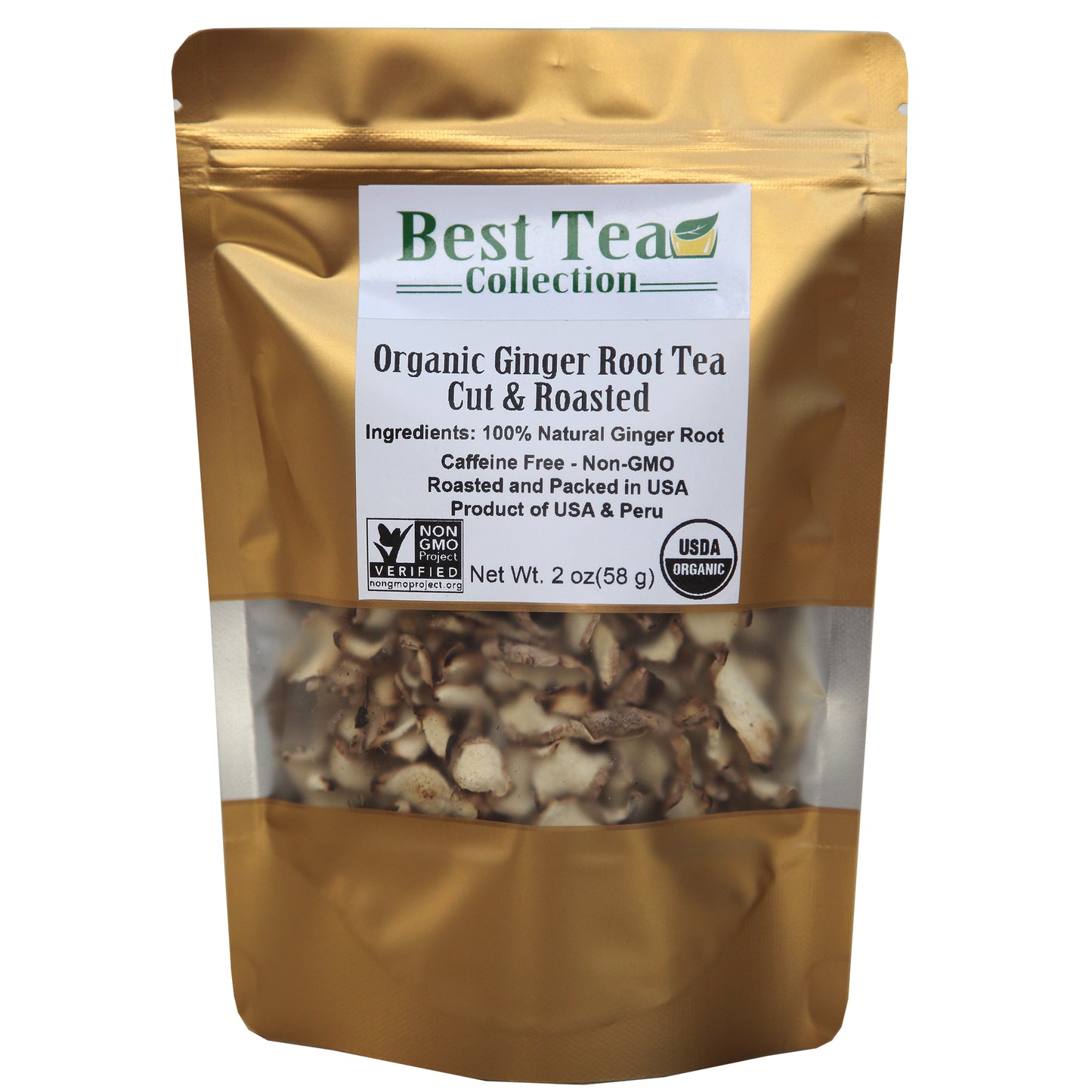 Organic Ginger Root Tea Cut & Roasted