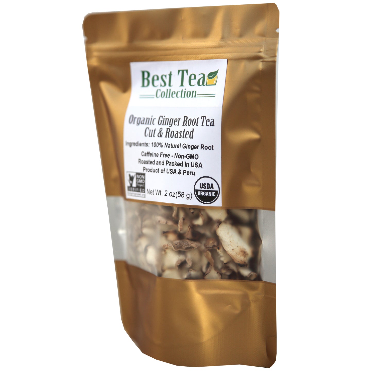 Organic Ginger Root Tea Cut & Roasted