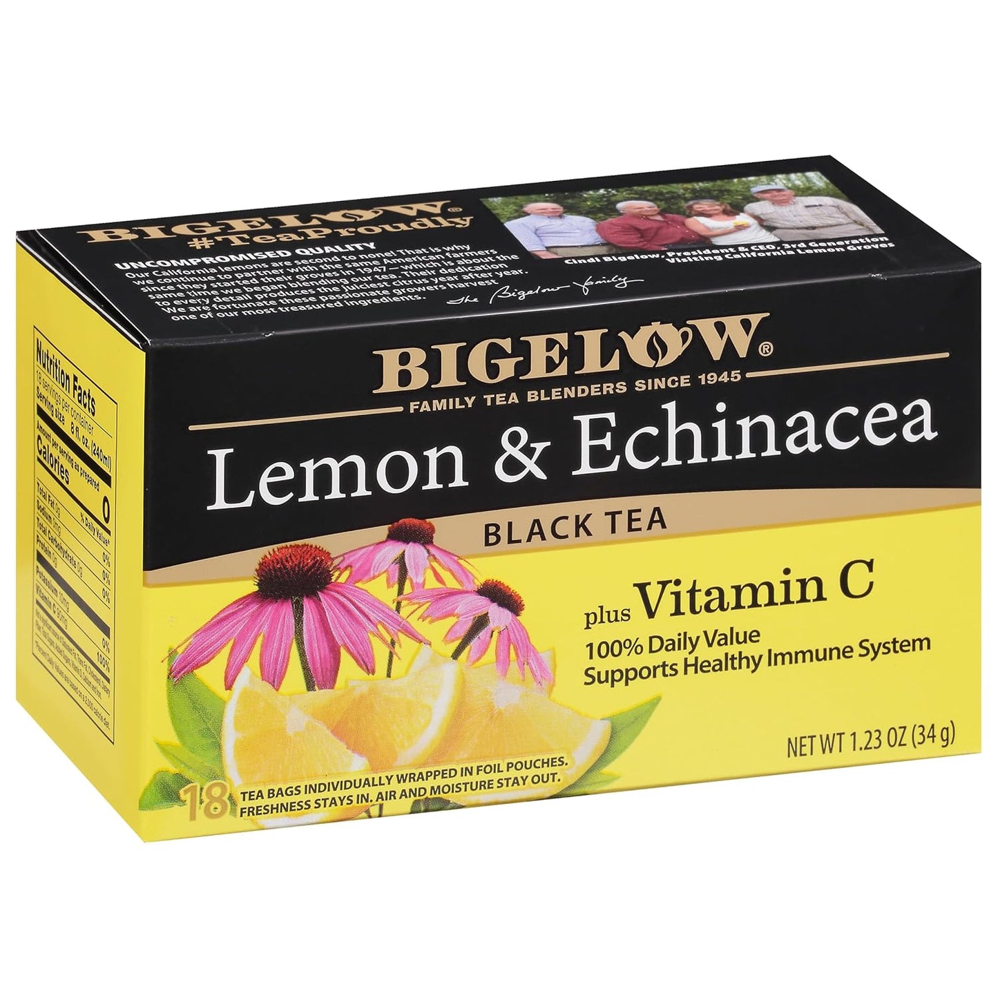 Bigelow Tea Lemon & Echinacea Plus Vitamin C Black Tea